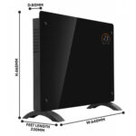 Sealey DH137 Baridi Electric Glass Panel Heater Black 1500W - Image 7