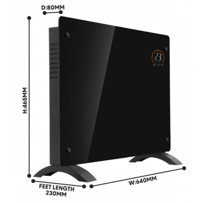 Sealey DH137 Baridi Electric Glass Panel Heater Black 1500W - Image 7