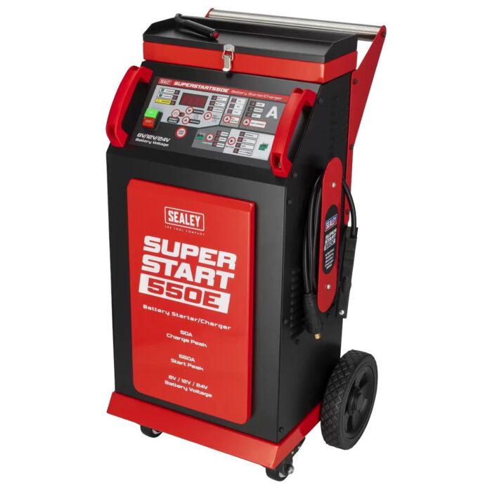 Sealey SUPERSTART550E 6/12/24V Battery Starter Charger 550A/230V - Image 2