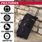 Tools4Trade 26" Heavy Duty Tool Bag with Wheels Black - Image 2