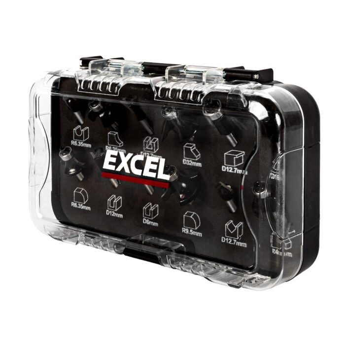 Excel 1/4in Shank TCT Router Cutter Bit 12 Piece Set - Image 3