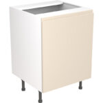Kitchen Kit Flatpack J-Pull Kitchen Cabinet Base Sink Unit Ultra Matt Cashmere 600mm
