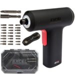 Excel Cordless Electric Screwdriver with 24 Piece 25mm Bits In Plastic Box