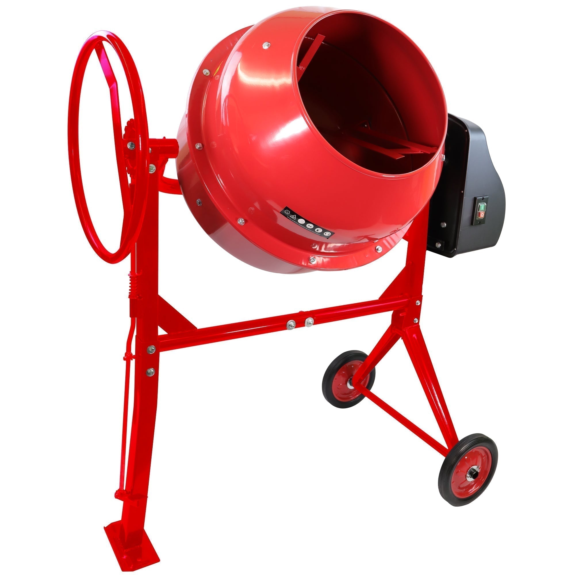 11733 Excel 180L Portable Cement Concrete Mixer 240V/800W with Wheels - Image 1