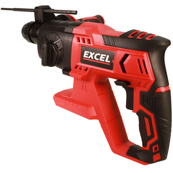 Excel 18V Cordless SDS-Plus Rotary Hammer Drill with Chuck & Chisel Set 4 Piece - Image 8