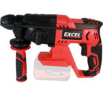 Excel 18V Cordless SDS-Plus Rotary Hammer Drill with Chuck & Chisel Set 4 Piece - Image 10