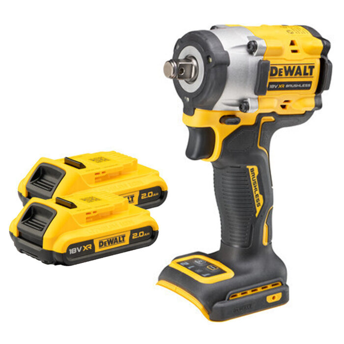 Dewalt DCF921D2T 18V XR Brushless 1/2in Impact Wrench With 2 x 2.0Ah Batteries Charger In Case - Image 2