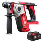 Milwaukee M18BH-0 18V SDS 2 Mode Hammer Drill with 1 x 5.0Ah Battery