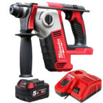 Milwaukee M18BH-0 18V SDS 2 Mode Hammer Drill with 1 x 5.0Ah Battery & Charger