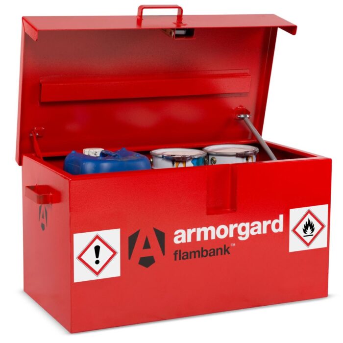 Armorgard FB1 Flam Bank Van Box 995mm x 540mm x 485mm Secure Storage Solution for Tools & Equipment - Image 2