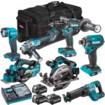 Makita 40V XGT 7 Piece Brushless Power Tool Kit With 3 x 2.5Ah Battery T4TKIT-16050