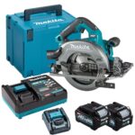 Makita HS004GD203 40V Max XGT 190mm Brushless Circular Saw With 2 x 2.5Ah Batteries, Charger In Case