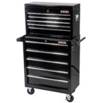 Excel 14 Drawers Tool Chest Storage Roller Cabinet Black - Image 2