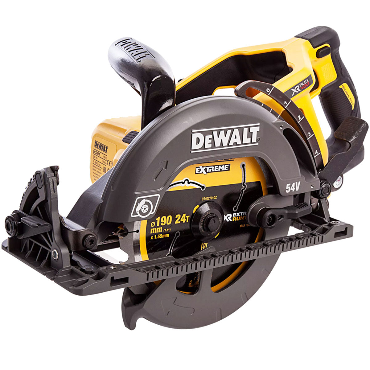 1736-0 Dewalt DCS577N 54V XR FLEXVOLT Brushless 190mm Circular Saw Body Only - Image 1