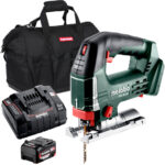 Metabo STB 18 L 90 18V Top Handle Jigsaw with 1 x 5.2Ah Battery Charger & Bag