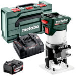 Metabo FMV 18 LTX BL 8 18V Brushless 1/4" Trim Router with 1 x 5.2Ah Battery Charger & Metabox