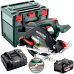 Metabo KS 18 LTX 57 BL 18V Brushless 165mm Circular Saw with 1 x 5.2Ah Battery Charger, Metabox & Blade