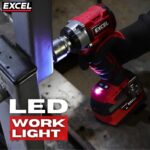 Excel 18V Cordless Brushless 1/2'' Impact Wrench with 1 x 2.0Ah Battery & Charger - Image 6