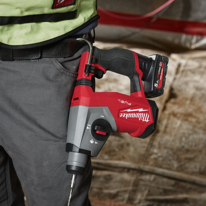 Milwaukee M12FHAC16-0 12V Fuel Brushless 4-Mode SDS+ Hammer Drill with 1 x 5.0Ah Battery & Charger - Image 10