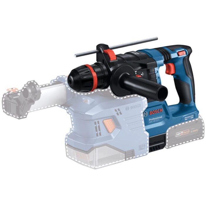 Bosch GBH 18V-22 X 18V Brushless SDS+ Rotary Hammer with ONECHUCK Body Only 0611924100 - Image 3