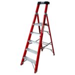 Excel Electricians Fibreglass Platform Step Ladder 5 Tread 1.81m EN131 - Image 5