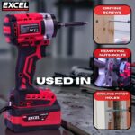 Excel 18V Cordless Brushless Impact Driver with 2 x 5.0Ah Battery & Charger - Image 7