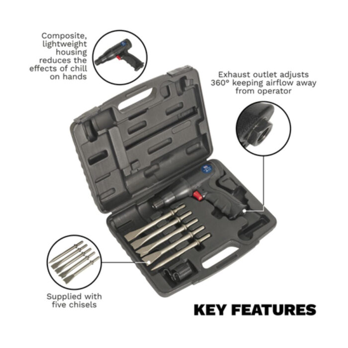 Sealey SA614 Long Stroke Composite Air Hammer Kit - Image 7