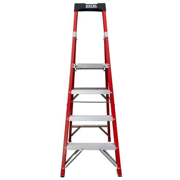 Excel Electricians Fibreglass Platform Step Ladder 4 Tread 1.57m EN131 - Image 3