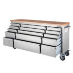 Excel 72" 15 Drawer Stainless Steel Tool Chest Professional Storage Solution