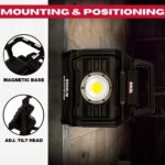 Excel 18V/240V LED Work Light 6500 Lumens with Dewalt 1 x 4.0Ah Battery & Charger - Image 5