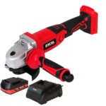 Excel 18V Cordless Angle Grinder 115mm with 1 x 2.0Ah Battery & Charger