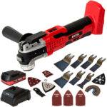 Excel 18V Oscillating Multi Tool with 1 x 2.0Ah Battery Charger & 39 Piece Accessories Set