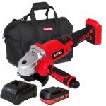 Excel 18V Cordless Angle Grinder 115mm with 1 x 2.0Ah Battery Charger & Bag