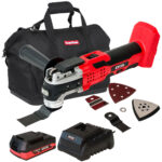 Excel 18V Oscillating Multi Tool with 1 x 2.0Ah Battery Charger & Bag