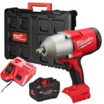 Milwaukee M18BLHIWF12-0X 18V Brushless 1/2" High Torque Impact Wrench with 1 x 12.0Ah Battery Charger & Case