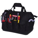 Tools4Trade 18" (45cm) Tool Bag with Multi-Pockets & Hard Base - Black - Image 2