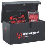 Armorgard OX1 OxBox Heavy-Duty Steel Van Box 885mm x 470mm x 450mm Secure Tool Storage Solution - Image 3