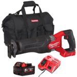 Milwaukee M18ONEFSZ-0 M18 FUEL 18V ONE-KEY Sawzall with 1 x 5.0Ah Battery Charger & Bag