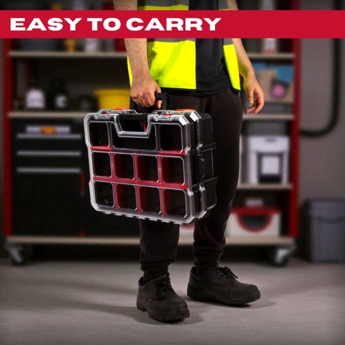 Excel 2-in-1 Tool Organiser Case, Portable Storage with Custom Dividers & Clear Lid - Image 7