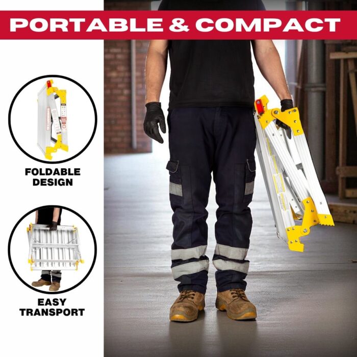 Excel Heavy Duty Aluminium Platform Work Bench Folding Hop Up 600mm x 600mm - Image 7