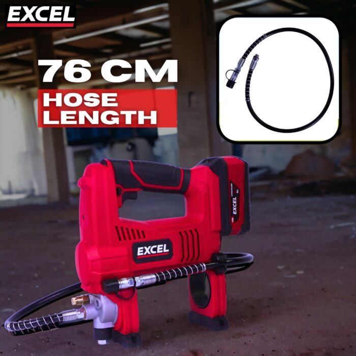 Excel 18V Cordless Grease Gun with 1 x 2.0Ah Battery & Charger - Image 9