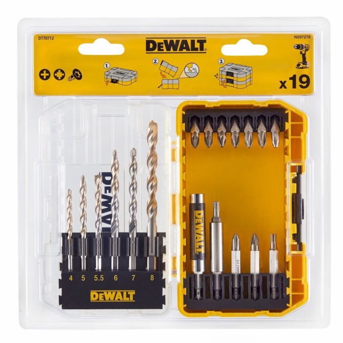 DeWalt Screwdriver & Drill Bit Set 19 Piece DT70712-QZ - SPL - Image 3