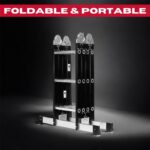 Excel 12 Tread Steel Multi-Purpose Combination Ladder with Platform - Image 6