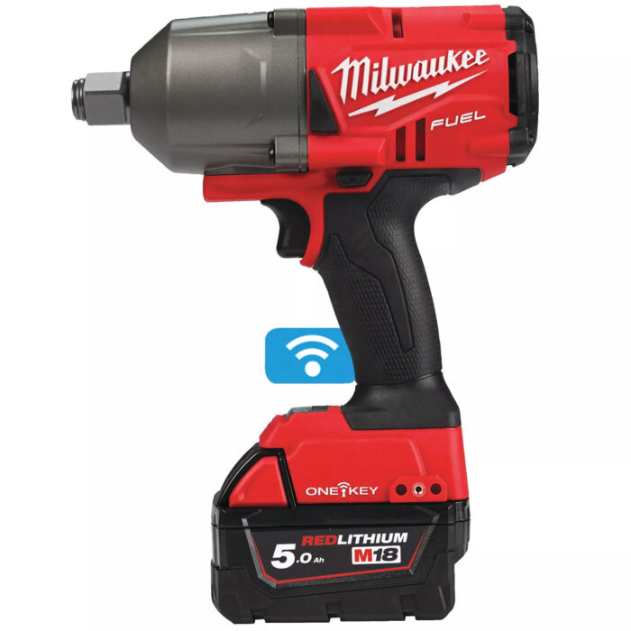 Milwaukee M18ONEFHIWF34-502B 18V FUEL 3/4" Impact Wrench with 2 x 5.0Ah Battery Charger & 3/4" Socket Set - Image 3