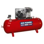 Sealey SAC55075B 500L Belt Drive Air Compressor with Cast Cylinders 415V/32A