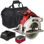 Excel 18V Cordless Circular Saw 165mm with 1 x 4.0Ah Battery Charger & Bag EXL10124