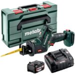 Metabo SSE 18 LTX 18V Compact Sabre Saw with 1 x 5.2Ah Battery Charger & Metabox
