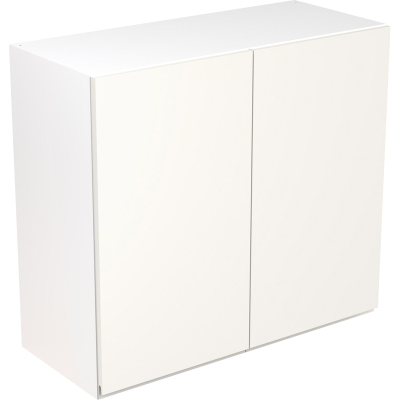 54021-1.jpg Kitchen Kit Flatpack J-Pull Kitchen Cabinet Wall Unit Ultra Matt White 800mm - Image 1