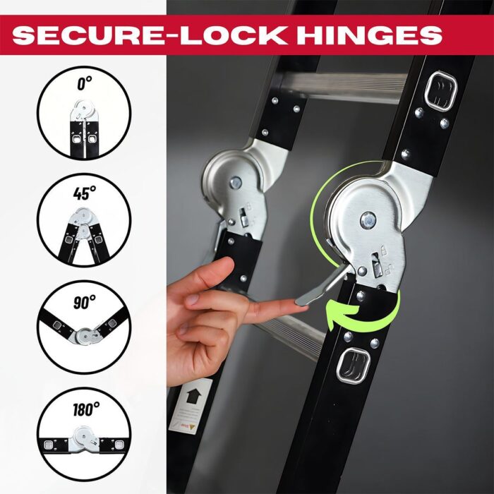 Excel 12 Tread Steel Multi-Purpose Combination Ladder with Platform - Image 3