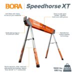 Bora Speedhorse Adjustable Sawhorse Pack of 2 - BR-PM-4550 - Image 2